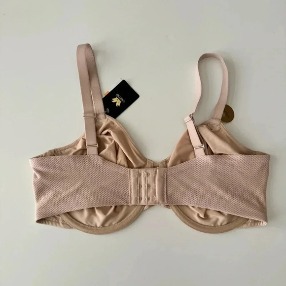 Wacoal Comfortable Cool Underwire Bra size 36 DD Color Sand - Picture 3 of 12